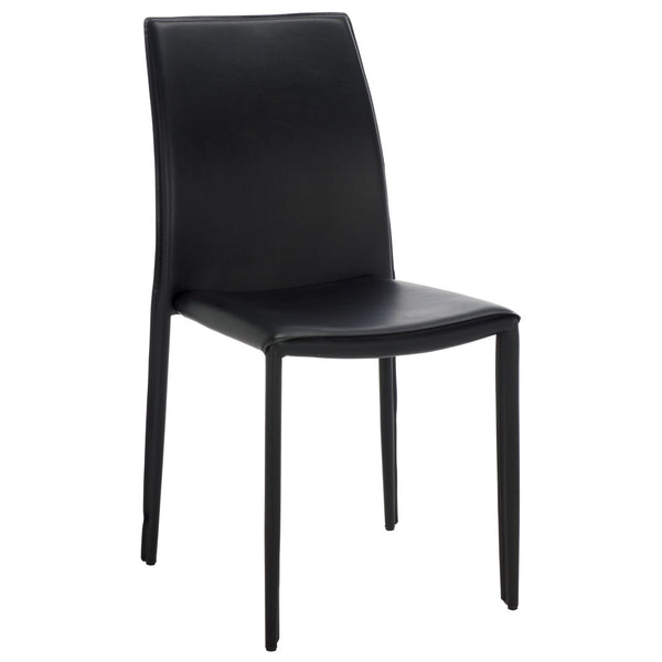 Safavieh KORBIN Side Chairs - Modern Industrial Dining Seating from the Fox Collection for Stylish Comfort Black FOX2000B-SET2