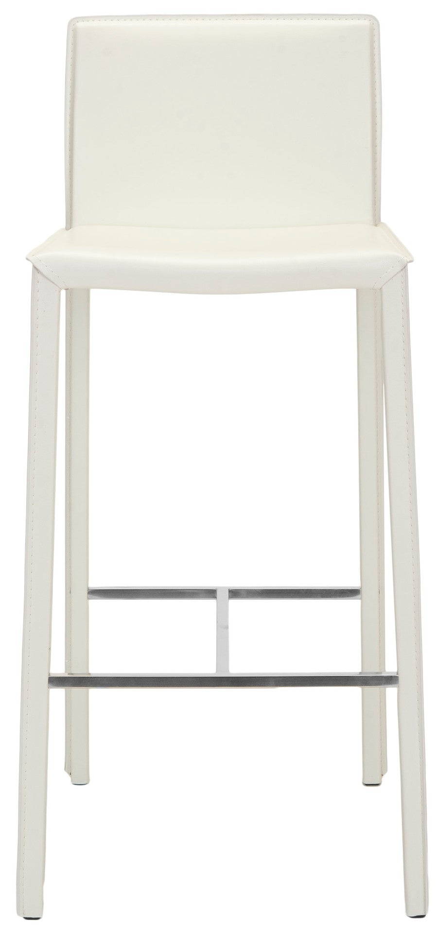 Safavieh JASON 30" Barstools - Modern Minimalist Design for Stylish Kitchens, Bars, and Hospitality Spaces White FOX2002A-SET2