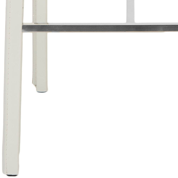 Safavieh JASON 30" Barstools - Modern Minimalist Design for Stylish Kitchens, Bars, and Hospitality Spaces White FOX2002A-SET2