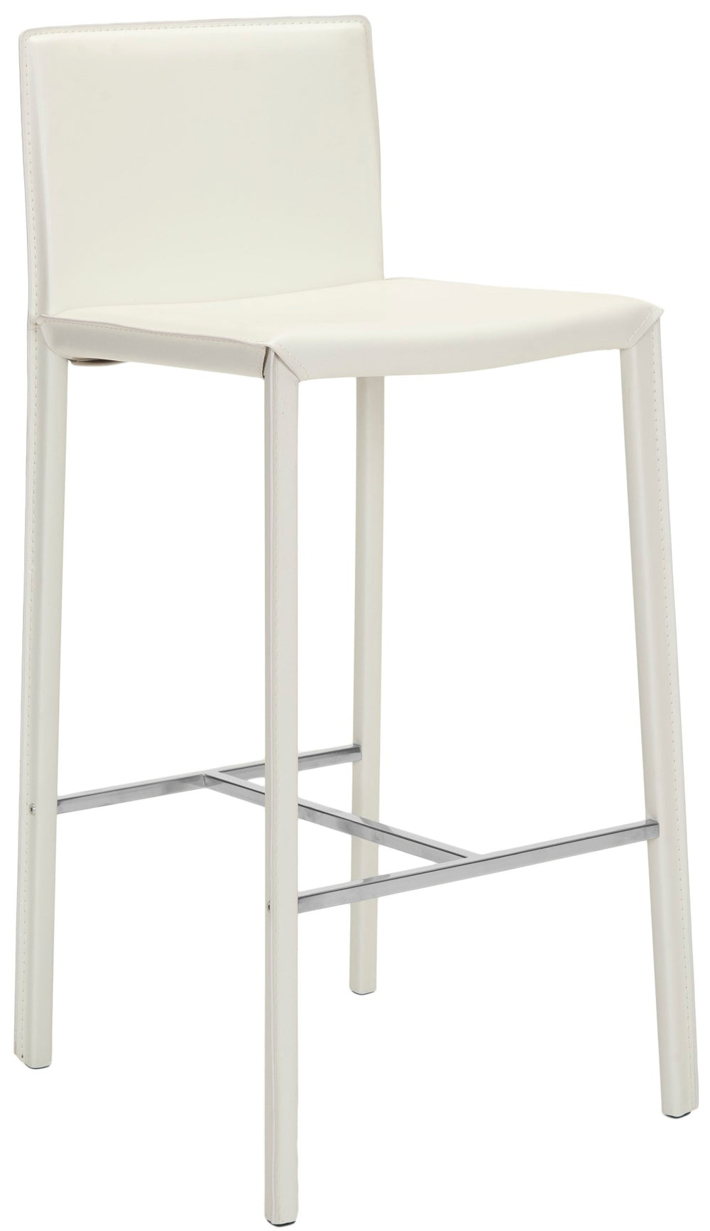 Safavieh JASON 30" Barstools - Modern Minimalist Design for Stylish Kitchens, Bars, and Hospitality Spaces White FOX2002A-SET2