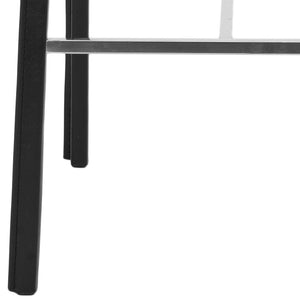 Safavieh JASON 30" Barstools - Modern Minimalist Design for Stylish Kitchens, Bars, and Hospitality Spaces Black FOX2002B-SET2