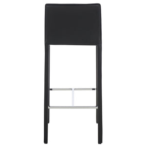 Safavieh JASON 30" Barstools - Modern Minimalist Design for Stylish Kitchens, Bars, and Hospitality Spaces Black FOX2002B-SET2