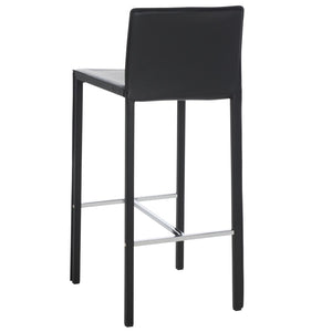 Safavieh JASON 30" Barstools - Modern Minimalist Design for Stylish Kitchens, Bars, and Hospitality Spaces Black FOX2002B-SET2