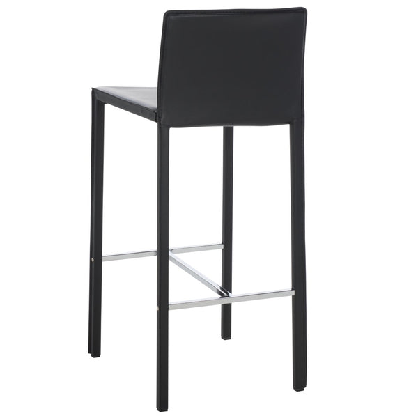 Safavieh JASON 30" Barstools - Modern Minimalist Design for Stylish Kitchens, Bars, and Hospitality Spaces Black FOX2002B-SET2