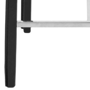 Safavieh JASON Contemporary 24" Counter Stools for Kitchen & Bar - Stylish Comfort with Minimalist Design Black FOX2003B-SET2