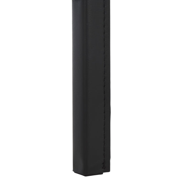 Safavieh JASON Contemporary 24" Counter Stools for Kitchen & Bar - Stylish Comfort with Minimalist Design Black FOX2003B-SET2