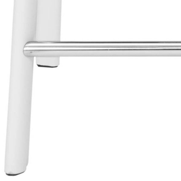 Safavieh JANET 24" Counter Stools - Sleek White Barstools for Modern Kitchens and Casual Dining Spaces FOX2005A-SET2