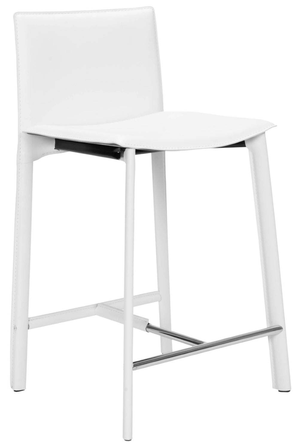 Safavieh JANET 24" Counter Stools - Sleek White Barstools for Modern Kitchens and Casual Dining Spaces FOX2005A-SET2