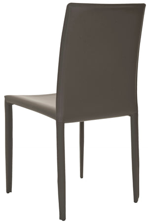 Safavieh KARNA KD Side Chairs - Stylish, Durable Metal Framed Seating with Soft Upholstery for Modern Spaces Grey FOX2009D-SET2