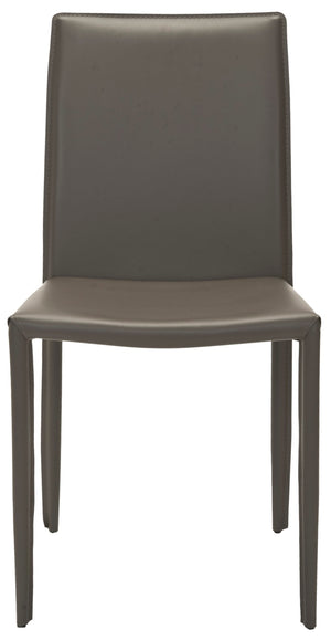 Safavieh KARNA KD Side Chairs - Stylish, Durable Metal Framed Seating with Soft Upholstery for Modern Spaces Grey FOX2009D-SET2