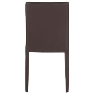Safavieh KARNA KD Side Chairs - Stylish, Durable Metal Framed Seating with Soft Upholstery for Modern Spaces Brown FOX2009H-SET2