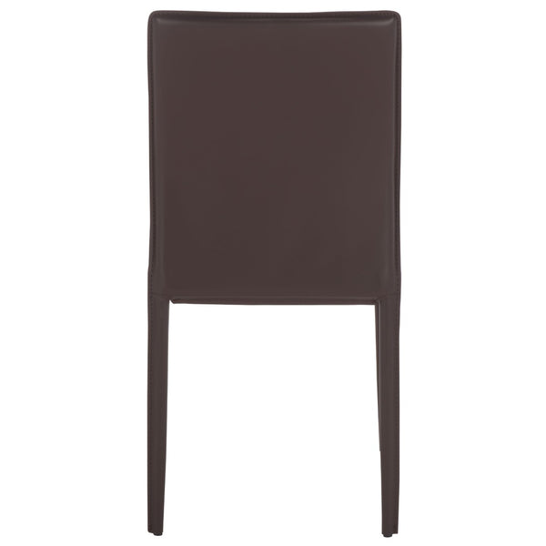 Safavieh KARNA KD Side Chairs - Stylish, Durable Metal Framed Seating with Soft Upholstery for Modern Spaces Brown FOX2009H-SET2