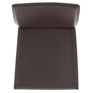 Safavieh KARNA KD Side Chairs - Stylish, Durable Metal Framed Seating with Soft Upholstery for Modern Spaces Brown FOX2009H-SET2