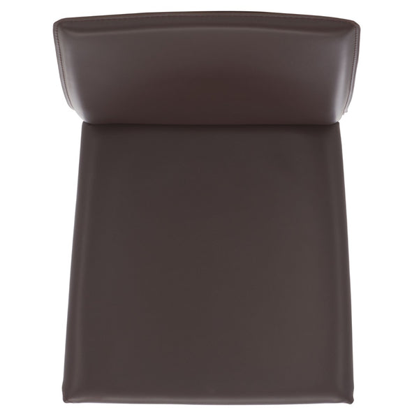 Safavieh KARNA KD Side Chairs - Stylish, Durable Metal Framed Seating with Soft Upholstery for Modern Spaces Brown FOX2009H-SET2