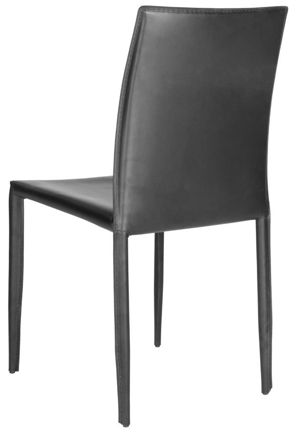 Safavieh KARNA KD Side Chairs - Stylish, Durable Metal Framed Seating with Soft Upholstery for Modern Spaces Black FOX2009K-SET2