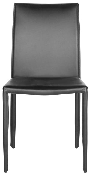 Safavieh KARNA KD Side Chairs - Stylish, Durable Metal Framed Seating with Soft Upholstery for Modern Spaces Black FOX2009K-SET2