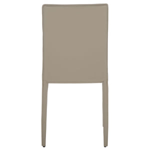 Safavieh KARNA KD Side Chairs - Stylish, Durable Metal Framed Seating with Soft Upholstery for Modern Spaces Light Grey FOX2009M-SET2
