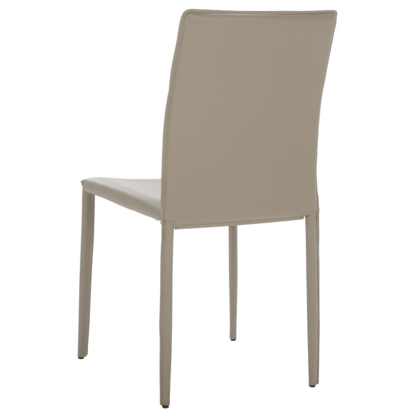 Safavieh KARNA KD Side Chairs - Stylish, Durable Metal Framed Seating with Soft Upholstery for Modern Spaces Light Grey FOX2009M-SET2