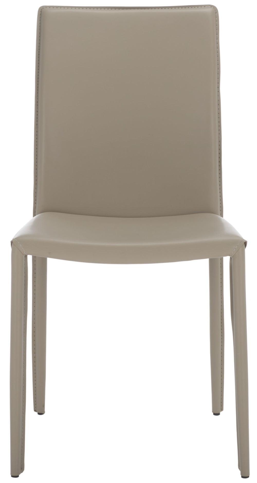 Safavieh KARNA KD Side Chairs - Stylish, Durable Metal Framed Seating with Soft Upholstery for Modern Spaces Light Grey FOX2009M-SET2