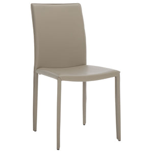 Safavieh KARNA KD Side Chairs - Stylish, Durable Metal Framed Seating with Soft Upholstery for Modern Spaces Light Grey FOX2009M-SET2