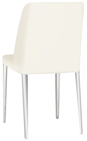 Safavieh BALTIC Side Chairs - Modern Design with Comfortable PU Upholstery for Stylish Dining and Living Spaces White FOX2012A-SET2