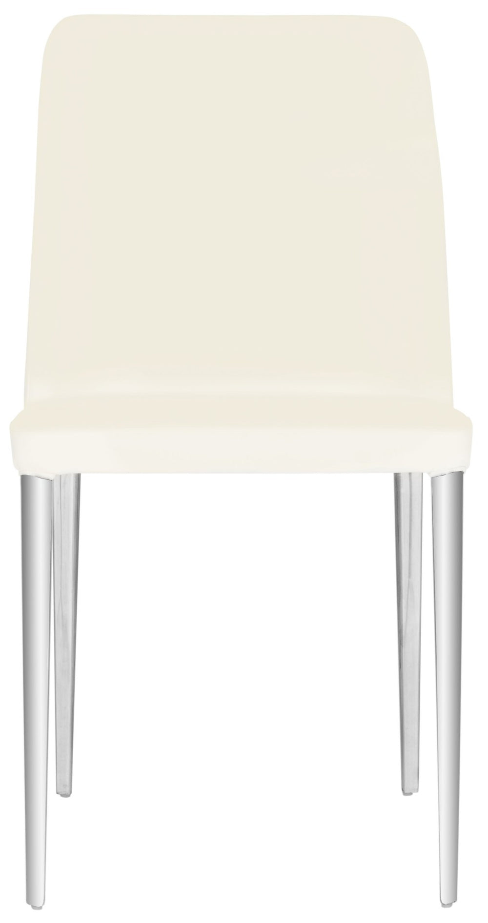 Safavieh BALTIC Side Chairs - Modern Design with Comfortable PU Upholstery for Stylish Dining and Living Spaces White FOX2012A-SET2
