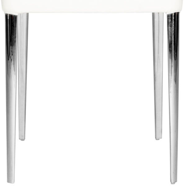 Safavieh BALTIC Side Chairs - Modern Design with Comfortable PU Upholstery for Stylish Dining and Living Spaces White FOX2012A-SET2