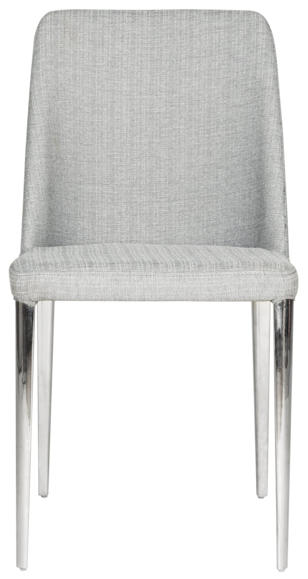 Safavieh BALTIC Grey Side Chairs - Modern PU Upholstered Dining Chairs with Metal Frame for Stylish Spaces FOX2012G-SET2