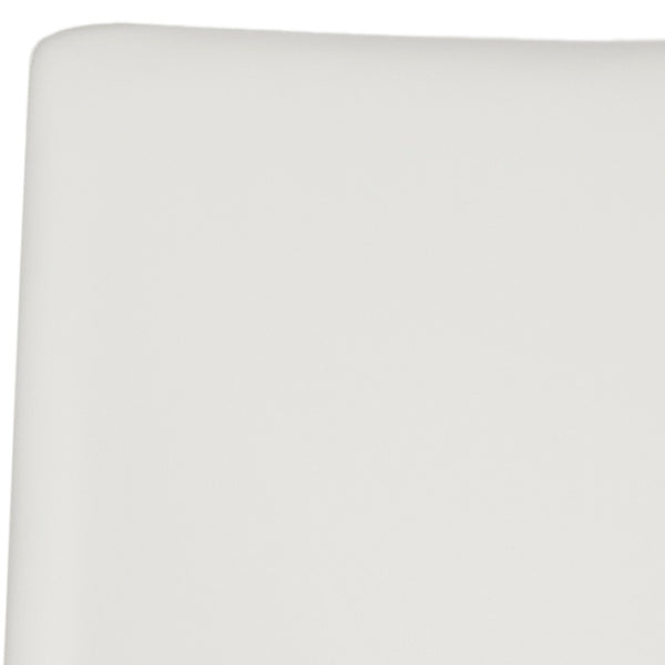 Safavieh PARKSTON Side Chairs – Contemporary Metal Frame with Soft Upholstery for Elegant Dining Comfort White FOX2013A-SET2
