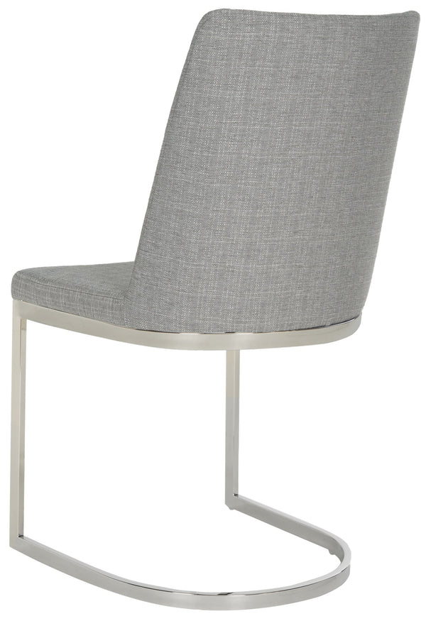 Safavieh Parkston Side Chair - Elegant Dark Grey Linen Dining Chair For Modern Home Décor & Comfort Grey Pu Fabric Fox2013g