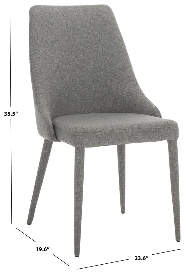 Safavieh SUMMERSET Grey Linen Side Chairs - Contemporary Comfort & Style for Dining Rooms & Nooks FOX2014G-SET2