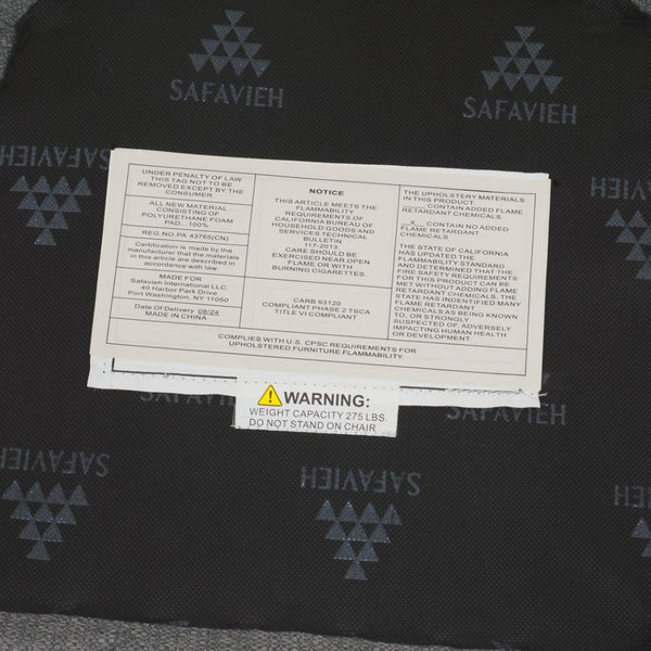 Safavieh SUMMERSET Grey Linen Side Chairs - Contemporary Comfort & Style for Dining Rooms & Nooks FOX2014G-SET2