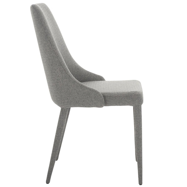 Safavieh SUMMERSET Grey Linen Side Chairs - Contemporary Comfort & Style for Dining Rooms & Nooks FOX2014G-SET2
