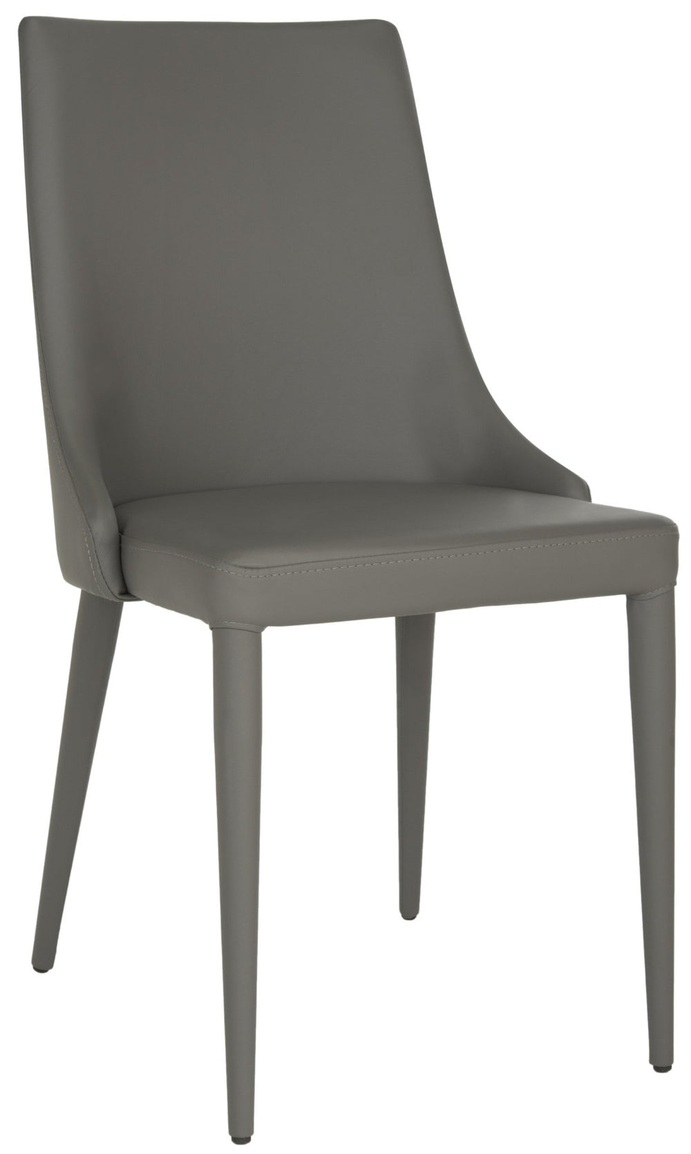 Safavieh SUMMERSET Side Chairs in Grey - Contemporary Comfort with Sleek Design for Dining & Workspace Use FOX2014H-SET2