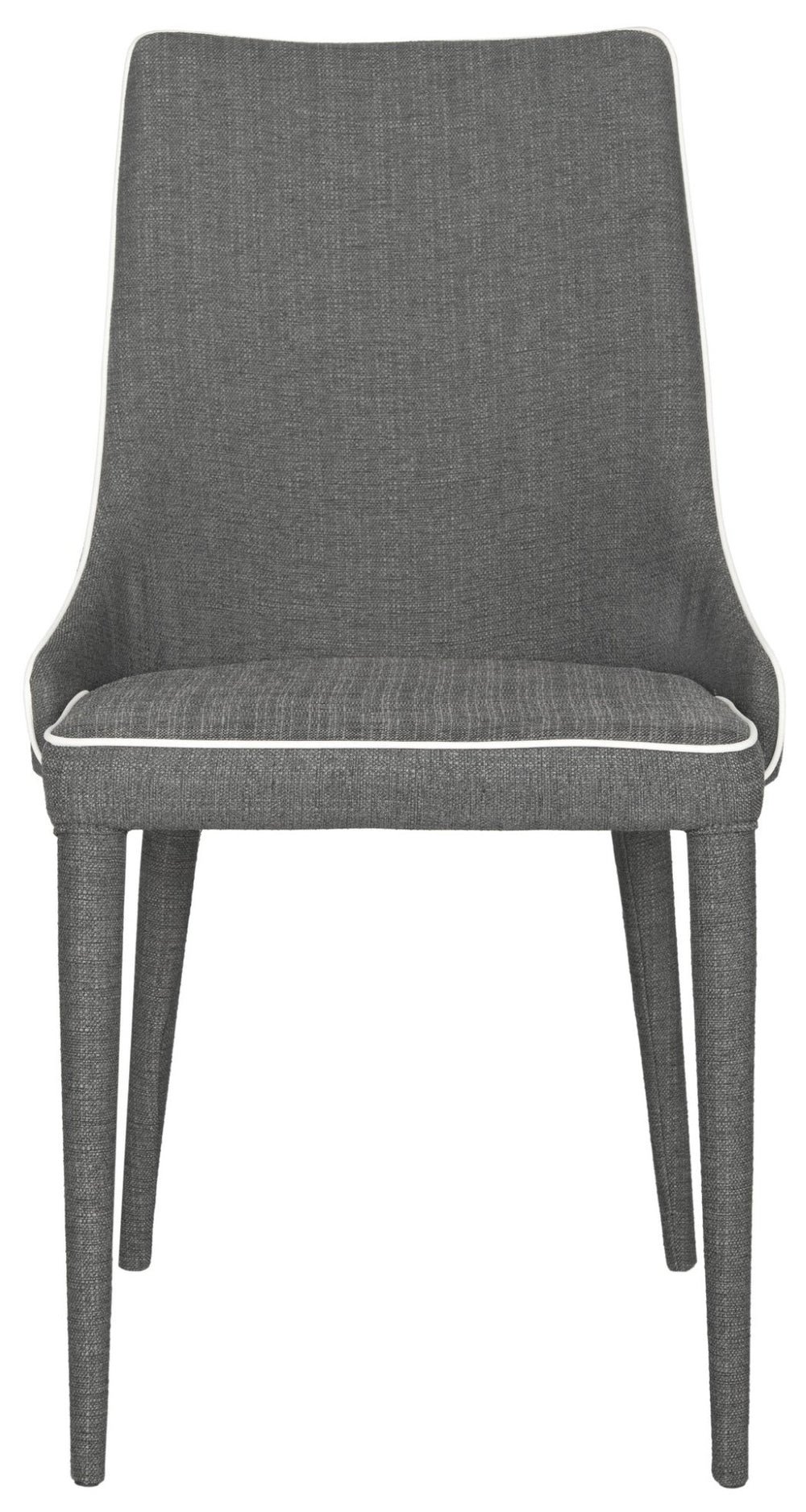 Safavieh SUMMERSET Side Chairs – Elegant Linen Look with Modern Comfort for Dining & Living Spaces, Versatile Use Grey / White FOX2014J-SET2
