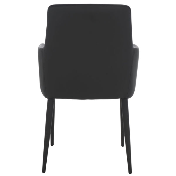 Safavieh Summerset Arm Chair - Mid-Century Modern Design With Plush Comfort For Home, Office, Or Reception Areas Black FOX2015B