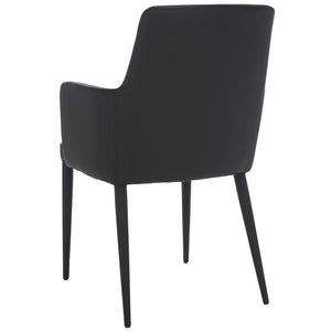 Safavieh Summerset Arm Chair - Mid-Century Modern Design With Plush Comfort For Home, Office, Or Reception Areas Black FOX2015B