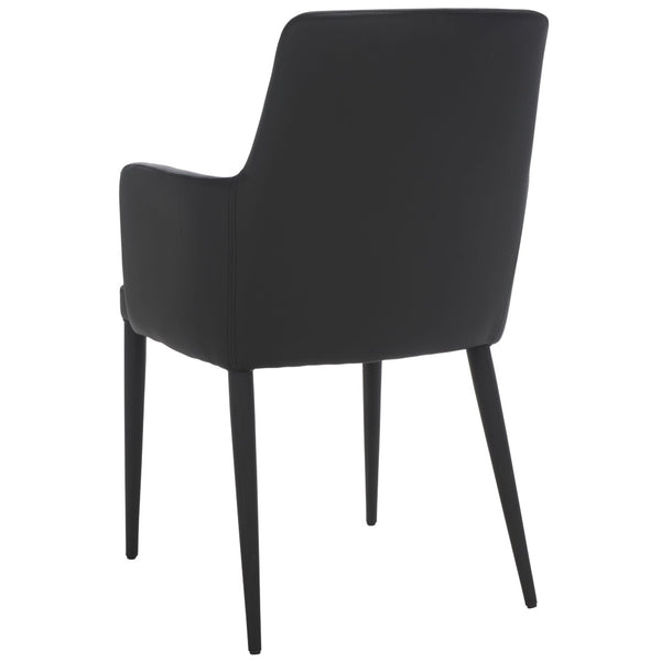 Safavieh Summerset Arm Chair - Mid-Century Modern Design With Plush Comfort For Home, Office, Or Reception Areas Black FOX2015B