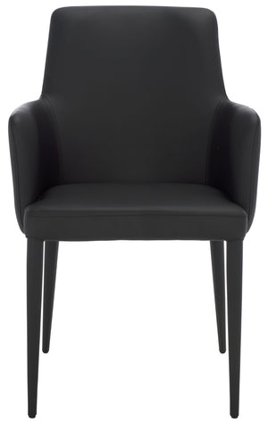 Safavieh Summerset Arm Chair - Mid-Century Modern Design With Plush Comfort For Home, Office, Or Reception Areas Black FOX2015B
