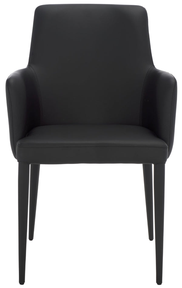 Safavieh Summerset Arm Chair - Mid-Century Modern Design With Plush Comfort For Home, Office, Or Reception Areas Black FOX2015B