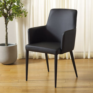 Safavieh Summerset Arm Chair - Mid-Century Modern Design With Plush Comfort For Home, Office, Or Reception Areas Black FOX2015B