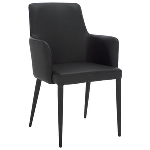 Safavieh Summerset Arm Chair - Mid-Century Modern Design With Plush Comfort For Home, Office, Or Reception Areas Black FOX2015B