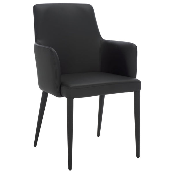 Safavieh Summerset Arm Chair - Mid-Century Modern Design With Plush Comfort For Home, Office, Or Reception Areas Black FOX2015B