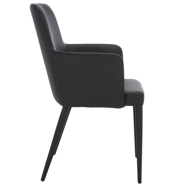 Safavieh Summerset Arm Chair - Mid-Century Modern Design With Plush Comfort For Home, Office, Or Reception Areas Black FOX2015B