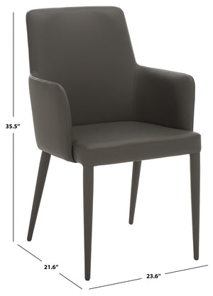 Safavieh Summerset Arm Chair - Mid-Century Modern Design With Plush Comfort For Home, Office, Or Reception Areas Grey FOX2015H
