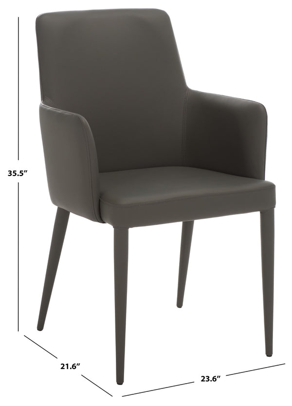 Safavieh Summerset Arm Chair - Mid-Century Modern Design With Plush Comfort For Home, Office, Or Reception Areas Grey FOX2015H