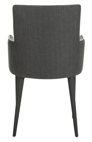 Safavieh Summerset Arm Chair - Mid-Century Modern Design With Plush Comfort For Home, Office, Or Reception Areas Grey/White FOX2015J