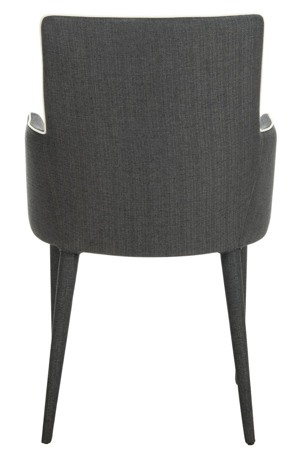 Safavieh Summerset Arm Chair - Mid-Century Modern Design With Plush Comfort For Home, Office, Or Reception Areas Grey/White FOX2015J
