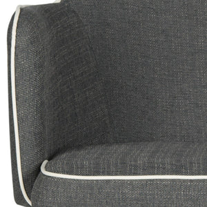 Safavieh Summerset Arm Chair - Mid-Century Modern Design With Plush Comfort For Home, Office, Or Reception Areas Grey/White FOX2015J