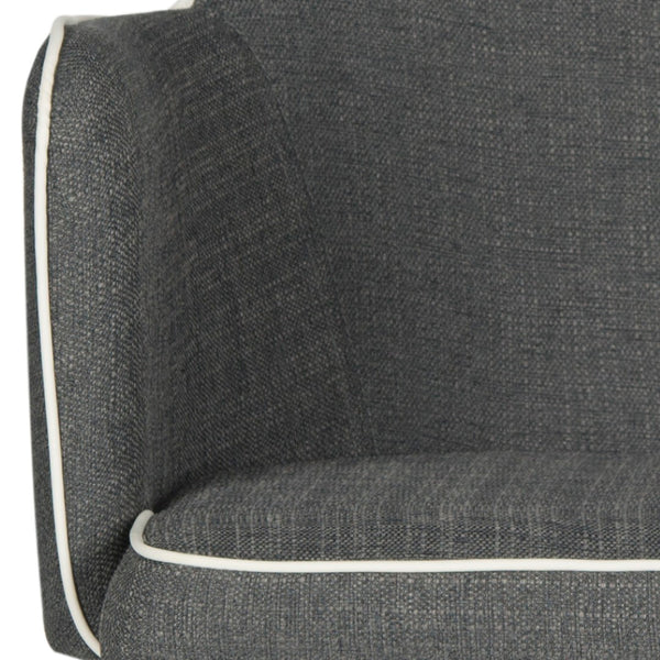 Safavieh Summerset Arm Chair - Mid-Century Modern Design With Plush Comfort For Home, Office, Or Reception Areas Grey/White FOX2015J